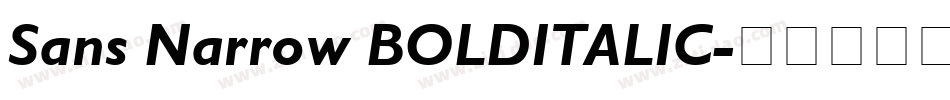 Sans Narrow BOLDITALIC字体转换